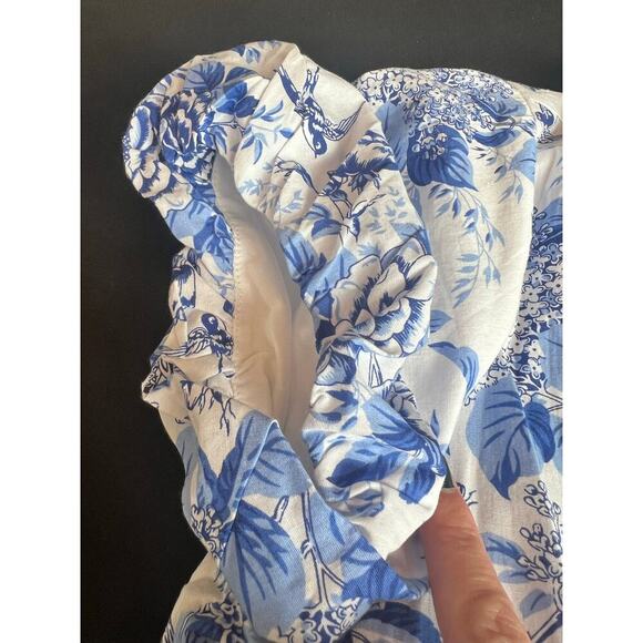 NWT Baltic Born Mikki Mini Dress, Medium, Floral, Blue White, Lightweight Button - Picture 6 of 10